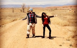Jack and Dana strutting down a dirt road.....